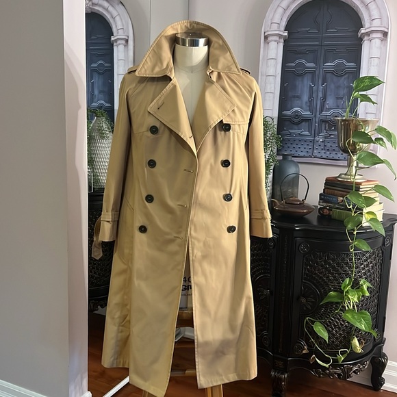 London Fog Tan Trench Coat - Picture 4 of 16